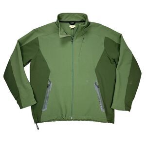 Bass Pro Shops Ascend‎ Mens XL Green Pullover Full Zip Performance Hiking Jacket